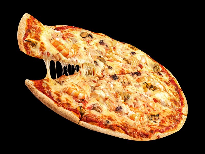 grande pizza aux crevettes - restaurant livraison montgeron
